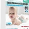 2x LitaLente Matrasbeschermer Waterdicht Babybedje 60x120 Cm - Ledikant Molton 60x120 - Baby Matrasbeschermer 60x120cm - Waterdicht En Ademend Huismijtwerend Matrasvernieuwer Matrashoes - Hoeslakenbadstof - Antibacteriëel - Rondom Elastiek