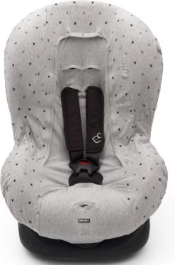 Dooky Seat Cover Groep 1 Autostoel Hoes Light Grey Crowns -Babyproducten 794x1200 1