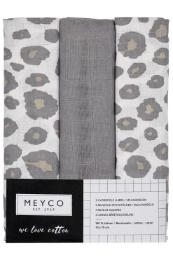 Meyco Panter Hydrofiele Doeken - 3-pack - Neutral/grey - 70x70cm 11 Meyco Panter Hydrofiele Doeken - 3-pack - Neutral/grey - 70x70cm -Babyproducten 799x1200 159