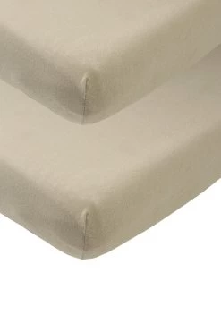 Meyco Jersey Hoeslaken Juniorbed - 2-pack - Taupe - 70x140/150cm