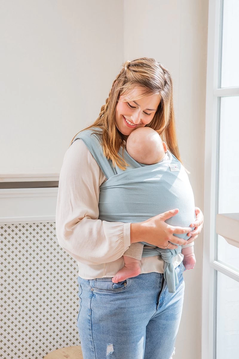 Babylonia - Tricot-Slen Organic - Draagdoek Baby - Silver Blue 17 Babylonia - Tricot-Slen Organic - Draagdoek Baby - Silver Blue - Afbeelding 15