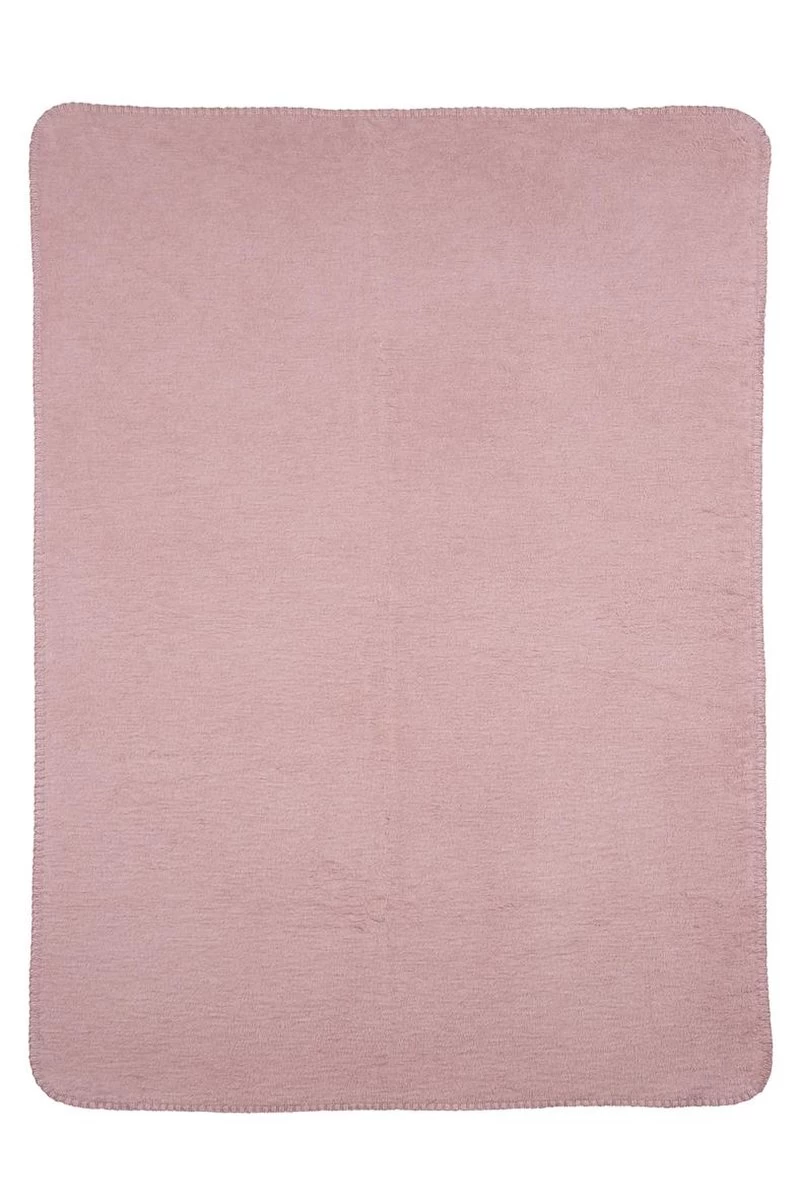 Meyco Wiegdeken Uni - 75x100 Cm - Oudroze 4 Meyco Wiegdeken Uni - 75x100 Cm - Oudroze - Afbeelding 2