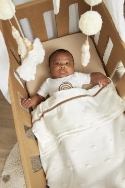 Meyco Knots Wiegdeken - 75x100 Cm - Offwhite -Babyproducten 800x1200 279