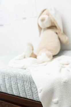 Meyco Knots Wiegdeken - 75x100 Cm - Offwhite -Babyproducten 800x1200 282