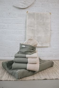 Koeka Baby Dekentje Ledikant Wafel Flanel Antwerp - Groen - 100x150cm -Babyproducten 800x1200 307
