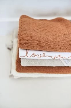 Jollein Baby Laken Wieg 75x100cm Love You - Caramel -Babyproducten 800x1200 414