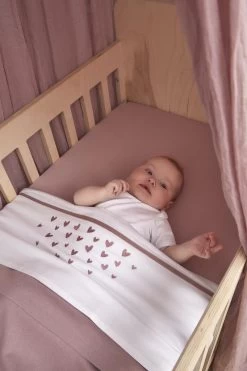 Meyco Hearts Ledikant Laken - Lilac - 100x150cm -Babyproducten 800x1200 439