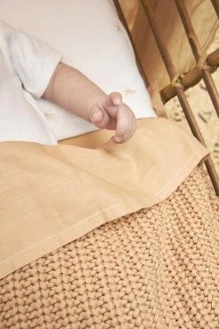 Meyco Ledikant Laken Uni 2-pack - 100x150cm - Camel/Warm Sand -Babyproducten 800x1200 446