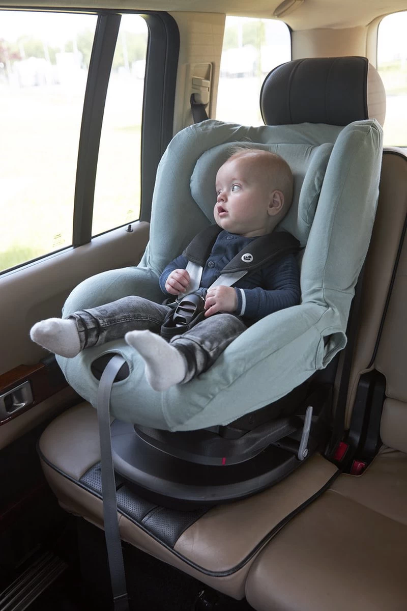 Meyco Autostoelhoes Basic Jersey - Stone Green - Groep 1 5 Meyco Autostoelhoes Basic Jersey - Stone Green - Groep 1 - Afbeelding 3