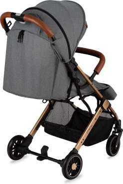 MoMi Wandelwagen - Compacte Lichtgewicht Buggy - Estelle - Gray-Gold (geschikt Van 6mnd - 15kg) -Babyproducten 806x1200 6