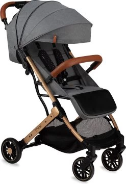 MoMi Wandelwagen - Compacte Lichtgewicht Buggy - Estelle - Gray-Gold (geschikt Van 6mnd - 15kg) -Babyproducten 820x1200 7