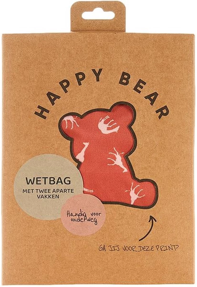 HappyBear | Wetbag - Savanna | Luiertas | Twee Waterdichte Vakken | Met Ophanglus 4 HappyBear | Wetbag - Savanna | Luiertas | Twee Waterdichte Vakken | Met Ophanglus - Afbeelding 2