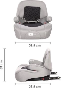 Lorelli Leo Fossil Grey Isofit 22-36 Kg Booster 1007161-2309 -Babyproducten 828x1200 2