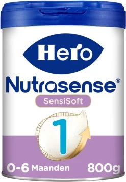 Hero Nutrasense SensiSoft Zuigelingenvoeding 1 - Flesvoeding Van 0 Tot 6 Maanden - 3 X 800 Gram - Met Melkvet - Palmolie Vrij -Babyproducten 831x1200 17
