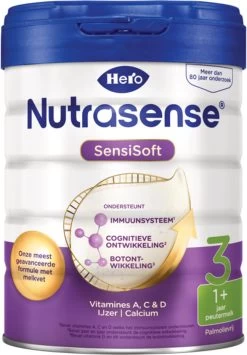 Hero Nutrasense SensiSoft Peutermelk 3 - Flesvoeding Vanaf 1 Jaar - 3 X 700 Gram - Met Melkvet - Palmolie Vrij -Babyproducten 834x1200 12