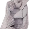 Medi Partners Knuffel Nest Set, Incl. Baby Nest 90x50 Verwijderbare Insert Deken, Plat Kussen En Vlinder Kussen, 100% Katoen, Grijs, Large, 5 Stuks -Babyproducten 846x1200 9