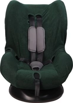 MamaLoes Badstof Emerald Green Groep 1+ Autostoelhoes ML6383