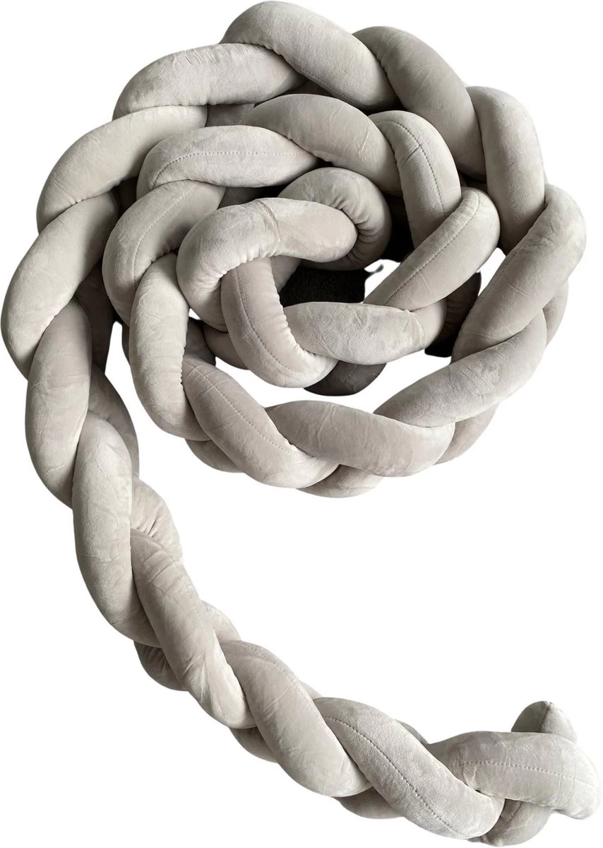 IL BAMBINI Gevlochten Baby Bed Bumper Treccia - Bedomrander - Box Omrander - Hoofdbeschermer - Boxrand - Bedbumper - Stootrand - Boxomrander - (3 Meter) Grijs 3 IL BAMBINI Gevlochten Baby Bed Bumper Treccia - Bedomrander - Box Omrander - Hoofdbeschermer - Boxrand - Bedbumper - Stootrand - Boxomrander - (3 Meter) Grijs