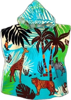 Bad Cape/poncho Voor Kinderen 60 X 120 Cm Microvezel - Bad Poncho's Met Savanne Safari Dieren -Babyproducten 856x1200 11