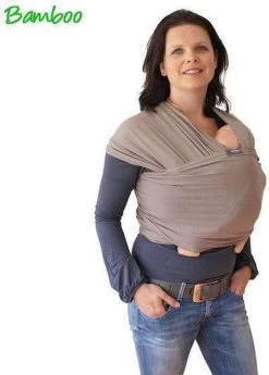 Smallvips Draagdoek Taupe - Rekbare Draagdoek Van Bamboo - Heerlijk Zacht En Koel - Ergonomisch Dragen -Babyproducten 858x1200 7