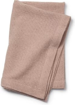 Elodie Cellular Baby Dekentje- Wiegdeken-Dekentje -Powder Pink (75x100cm)