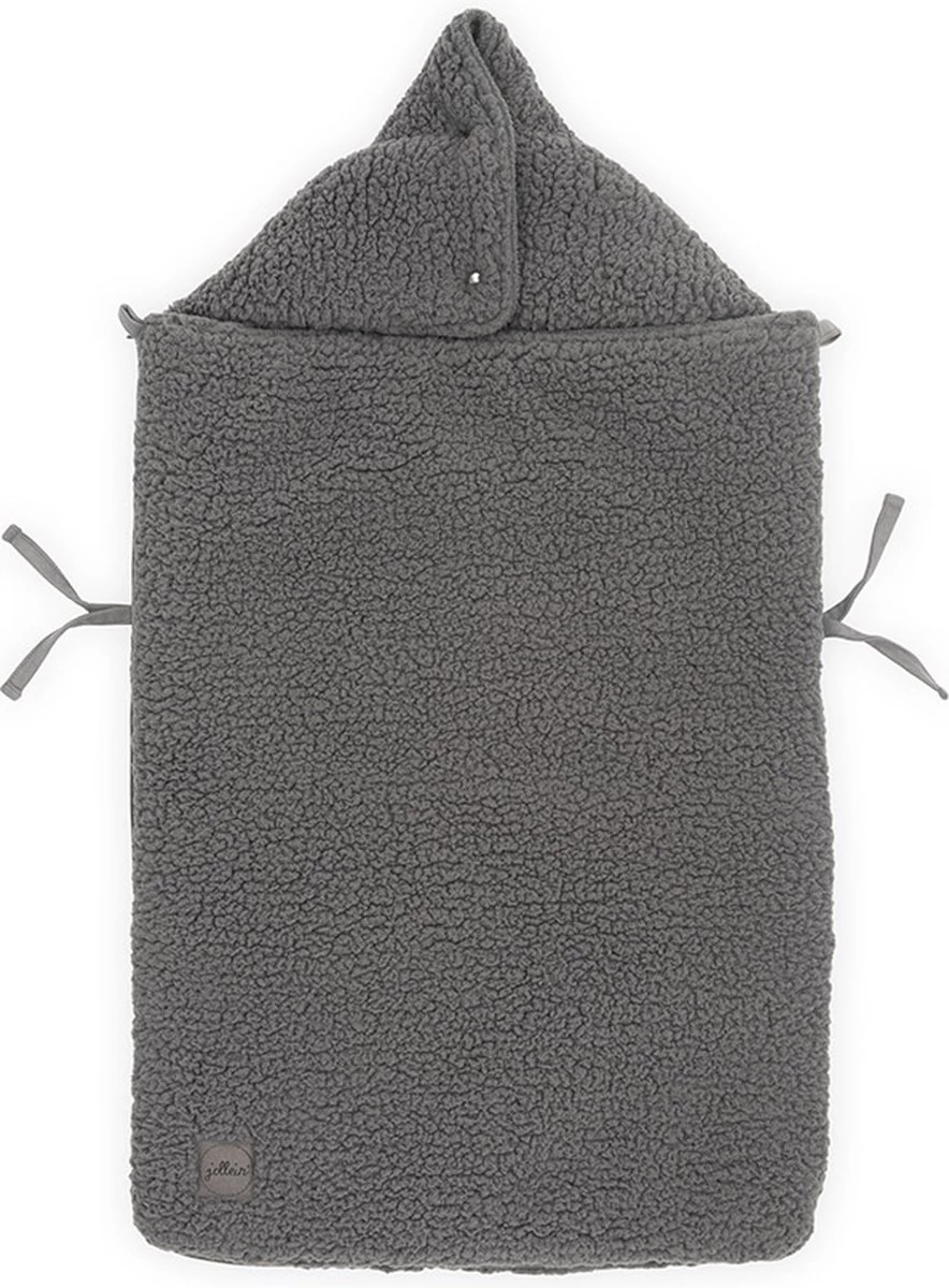 Jollein Voetenzak Voor Autostoel & Kinderwagen - Teddy - Storm Grey 4 Jollein Voetenzak Voor Autostoel & Kinderwagen - Teddy - Storm Grey - Afbeelding 2