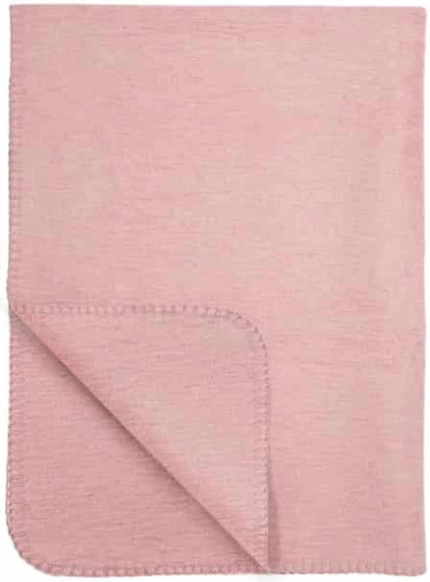 Meyco Wiegdeken Uni - 75x100 Cm - Oudroze 5 Meyco Wiegdeken Uni - 75x100 Cm - Oudroze - Afbeelding 3