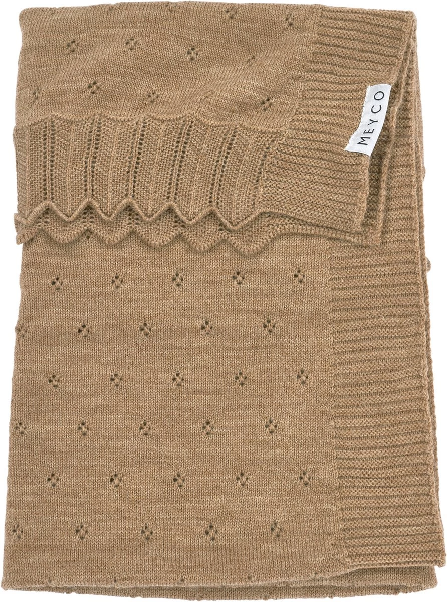 Meyco Ajour Wiegdeken - Toffee Melange - 75x100cm 3 Meyco Ajour Wiegdeken - Toffee Melange - 75x100cm