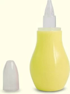 Merkloos Neuszuiger Geel – Baby Neuszuiger – Neuspompje - Geel