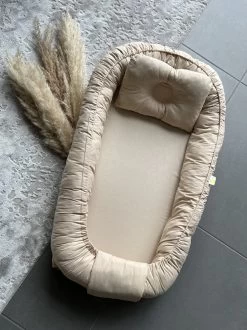 Bébélunes - Pure Beige - Babynest - Beige - 60x100cm - Inclusief Kussen