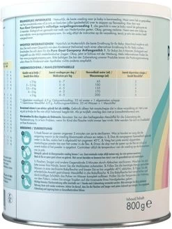 Pure Goat Company - Volledige Zuigelingenvoeding 1 - 800 Gram 23 Pure Goat Company - Volledige Zuigelingenvoeding 1 - 800 Gram -Babyproducten 905x1200 13