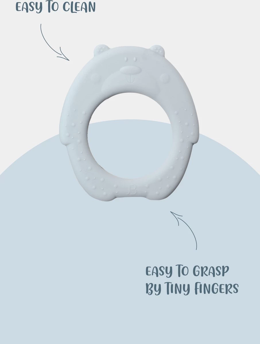 J.Børn Silicone Bijtring Beer - Sage - Bijtspeelgoed - Baby 7 J.Børn Silicone Bijtring Beer - Sage - Bijtspeelgoed - Baby - Afbeelding 5