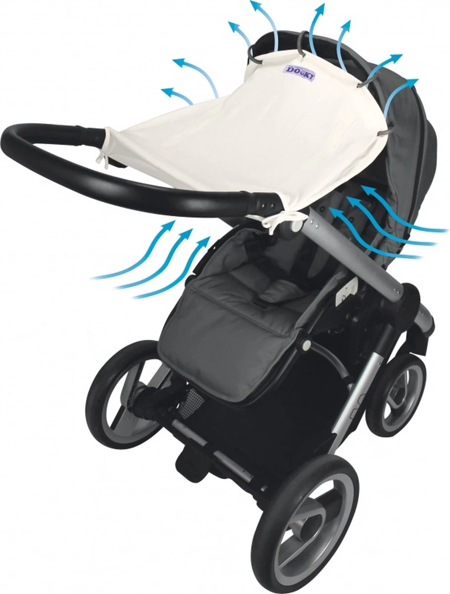 Dooky Universal Cover Zonnescherm Kinderwagen - Crème 12 Dooky Universal Cover Zonnescherm Kinderwagen - Crème - Afbeelding 10