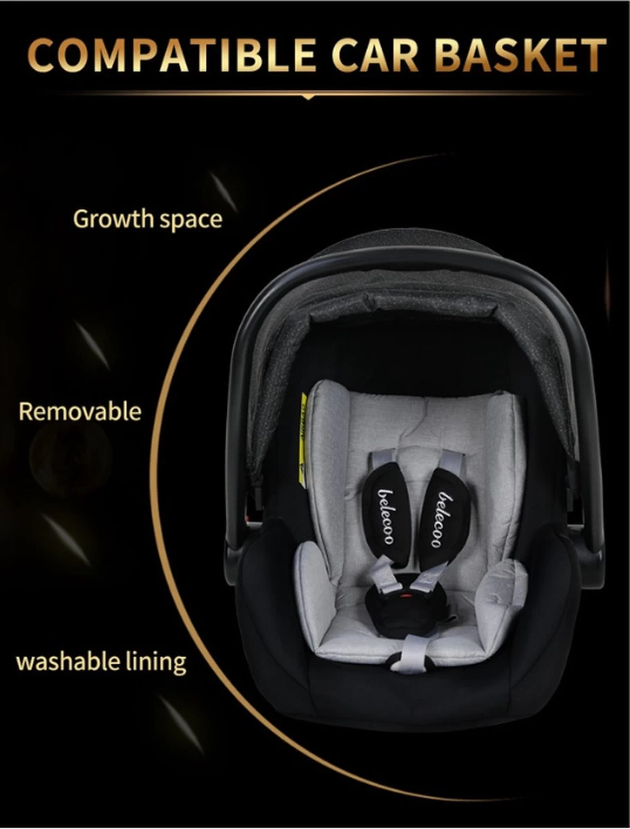 Merkloos 3 In 1 Kinderwagen - Buggy - Opklapbare Wandelwagen - Opvouwbaar - Kinderwagen 3 In 1 - Wandelwagen - Kinderwagens - Kinderwagen 3 In 1 Incl Autostoel - Wandelwagen Baby - Maxi-Cosi 15 Merkloos 3 In 1 Kinderwagen - Buggy - Opklapbare Wandelwagen - Opvouwbaar - Kinderwagen 3 In 1 - Wandelwagen - Kinderwagens - Kinderwagen 3 In 1 Incl Autostoel - Wandelwagen Baby - Maxi-Cosi - Afbeelding 13