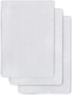 Jollein Baby Hydrofiel Washandje Basic - Wit - 3 Stuks