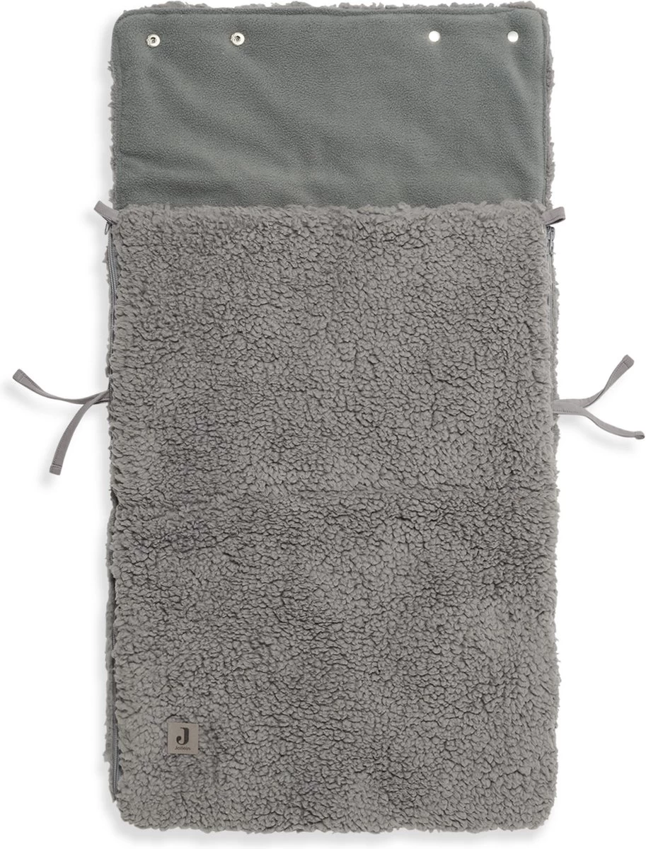 Jollein Voetenzak Voor Autostoel & Kinderwagen - Teddy - Storm Grey 6 Jollein Voetenzak Voor Autostoel & Kinderwagen - Teddy - Storm Grey - Afbeelding 4