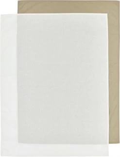 Meyco Uni Wieglaken - 2-pack - Taupe/offwhite - 75x100cm -Babyproducten 915x1200 4