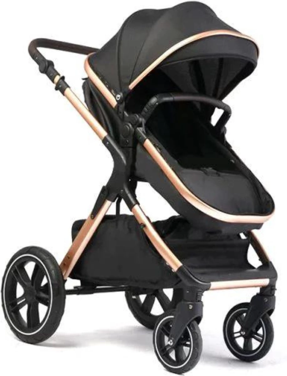 Merkloos BrightWise Luxe Kinderwagen 3 In 1 Van Voldoet Aan Alle Europese Veiligheidscertificaten - Wandelwagen - Kinderwagen 3-in-1 Incl Autostoel - Kinderwagen Maxi Cosi – Buggy 3 In 1 - Newborn - Zwart 4 Merkloos BrightWise Luxe Kinderwagen 3 In 1 Van Voldoet Aan Alle Europese Veiligheidscertificaten - Wandelwagen - Kinderwagen 3-in-1 Incl Autostoel - Kinderwagen Maxi Cosi – Buggy 3 In 1 - Newborn - Zwart - Afbeelding 2