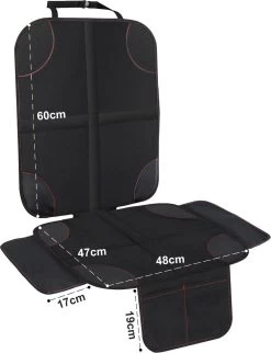 Nixnix - Autostoelhoes - Autostoelbeschermer - Autostoel Beschermer - Zwart - Bescherm Mat - Kinderen