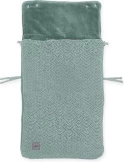 Jollein Voetenzak Voor Autostoel & Kinderwagen - River Knit - Ash Green