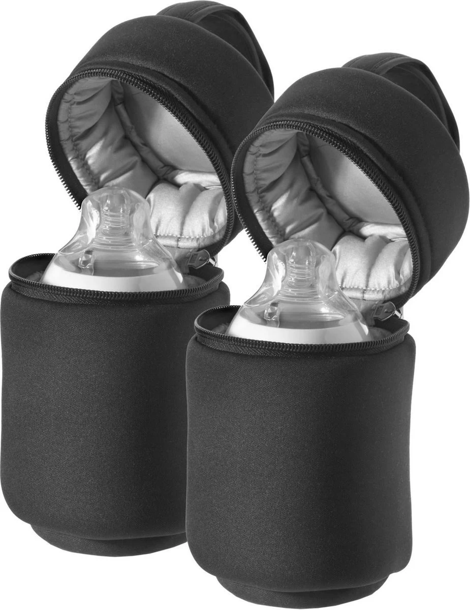 Tommee Tippee Closer To Nature - Geïsoleerde Tas Voor Zuigflessen - Set Van 2 - Zwart 3 Tommee Tippee Closer To Nature - Geïsoleerde Tas Voor Zuigflessen - Set Van 2 - Zwart