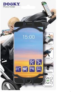Dooky Telefoonhouder Smartphone Telefoon Houder 360* Rotatie Universeel Kinderwagen Fiets Zwart -Babyproducten 928x1200 1