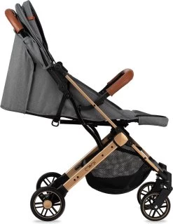 MoMi Wandelwagen - Compacte Lichtgewicht Buggy - Estelle - Gray-Gold (geschikt Van 6mnd - 15kg) -Babyproducten 928x1200 5