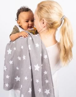 Hydrofiele Luiers - Hydrofiele Doeken - 70 X 80 Cm - 10 Pack – Grijs – Sterren - EU Gefabriceerd – FENSILO Hydrofiele Doeken -Babyproducten 938x1200 8