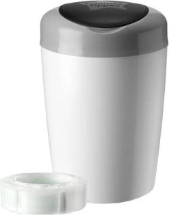 Tommee Tippee Simplee Sangenic Luieremmer, Milieuvriendelijker Systeem, Inclusief 1 Navulcassette Met Duurzaam Geproduceerde Antibacteriële GREENFILM, Grijs -Babyproducten 943x1200 9