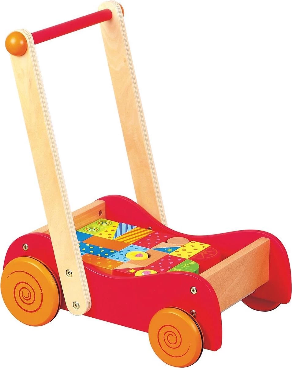 Lelin Toys - Duw En Loopwagen Met 30 Gekleurde Blokken 3 Lelin Toys - Duw En Loopwagen Met 30 Gekleurde Blokken
