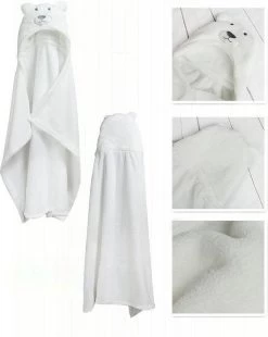 Merkloos Witte Beer Baby Badcape Met Capuchon - Wikkeldeken - Fleece Deken - Kraamcadeau 11 Merkloos Witte Beer Baby Badcape Met Capuchon - Wikkeldeken - Fleece Deken - Kraamcadeau -Babyproducten 955x1200 4