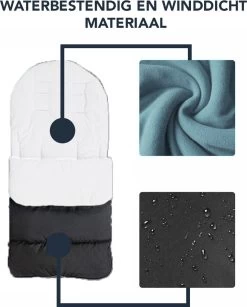 Achaté Voetenzak - Voor Kinderwagen Of Stoeltje – Baby Slaapzak - Autostoel - Wit -Babyproducten 966x1200 4