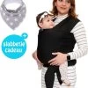 Baby Garden Draagdoek Zwart - Ergonomisch - Original - Gratis Slabbetje -Babyproducten 971x1200 8