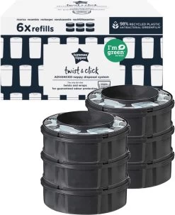 Tommee Tippee Twist & Click Milieuvriendelijke Luieremmer Navulling - Duurzaam Geproduceerde Greenfilm - 6 Stuks -Babyproducten 978x1200 8